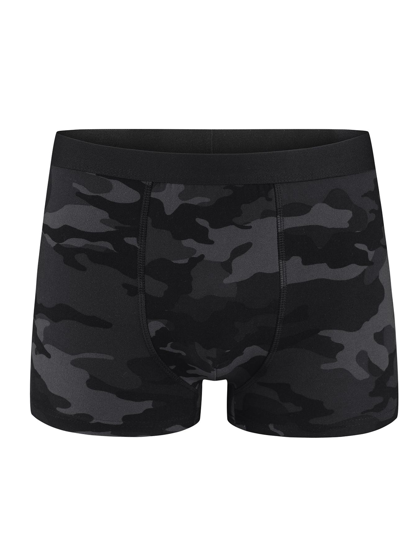 Men's 10pcs Solid Color & Camo Print Contrast Tape Boxer Briefs, Soft Stretch Briefs, Casual Athletic Activewear Sportswear Comfy Breathable Fitted Fabric Panties for Daily Wear, All Season Underwear