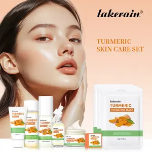 Turmeric Skincare Set, Hydrating and Nourishing, Antioxidant Serum, Mask, Essence, Cream, Multi-Effect Repair Kit, Moisturizing and Refreshing