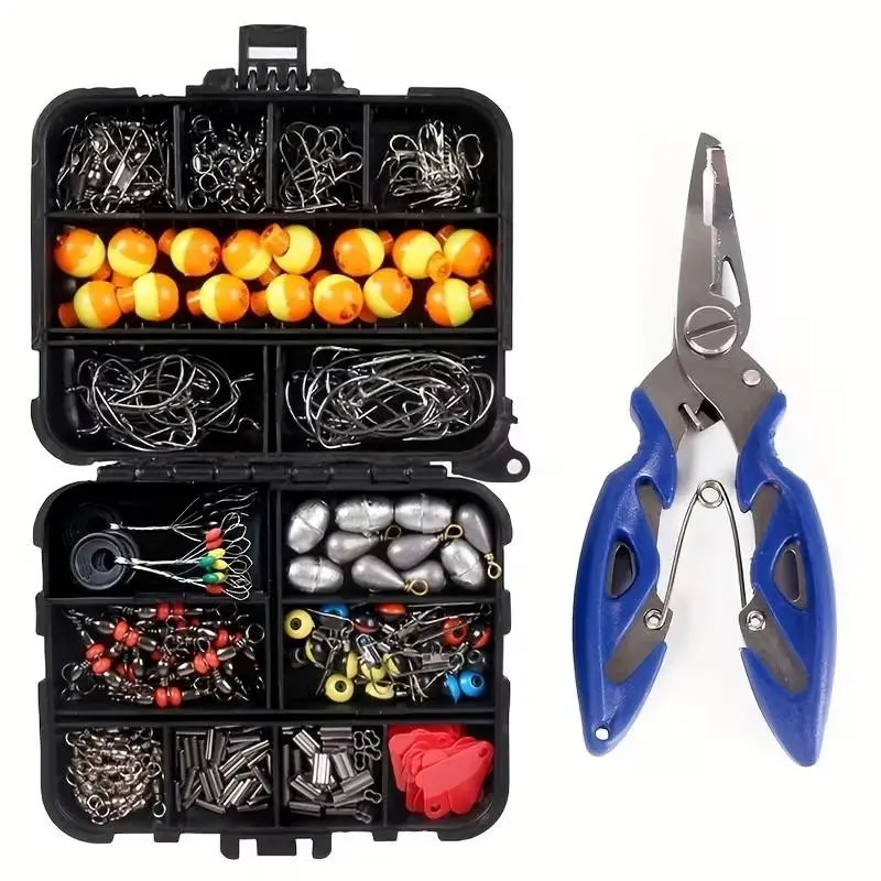 263pcs Fishing Accessories Kit, Complete Fishing Tools and Gear Set, Fishing Equipment, Ideal for All Skill Levels, Essential for Anglers, Fishing Tackle, Fishing Gear Supplies