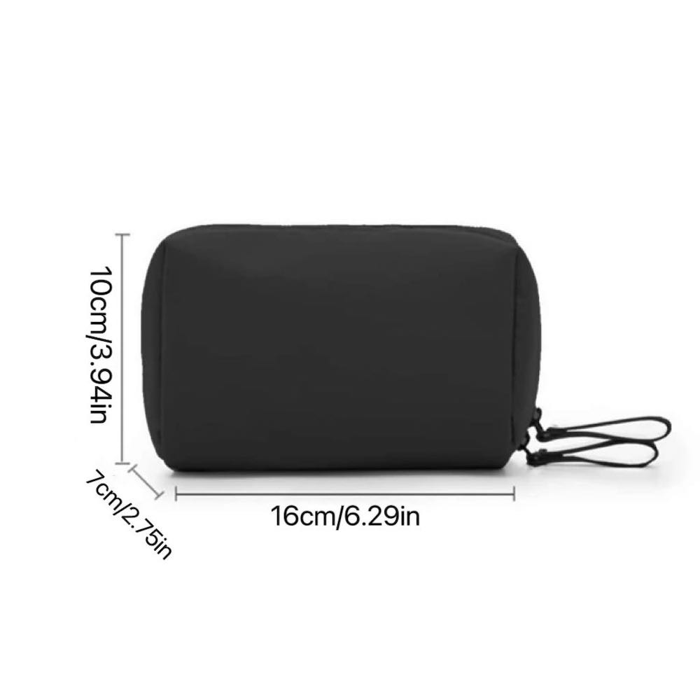 Portable Multi-functional Makeup Bag, 1 Count Casual Plain Makeup Storage Bag, Simple Design Travel Handbag with Wristlet for Women & Men, Cosmetic Pouch