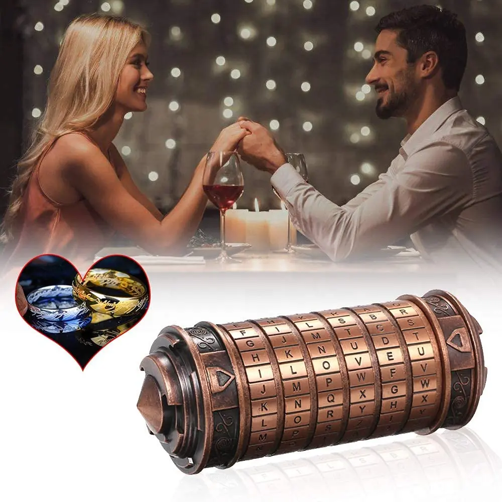 Mini Lock Puzzle Box, A Fun And Creative Romantic Valentine's Day Birthday Gift, With A Hidden Compartment For Storing Notes, Money, Rings, And Jewelry, An Anniversary Romantic Birthday Gift, Vintage Valentine's Day Gift