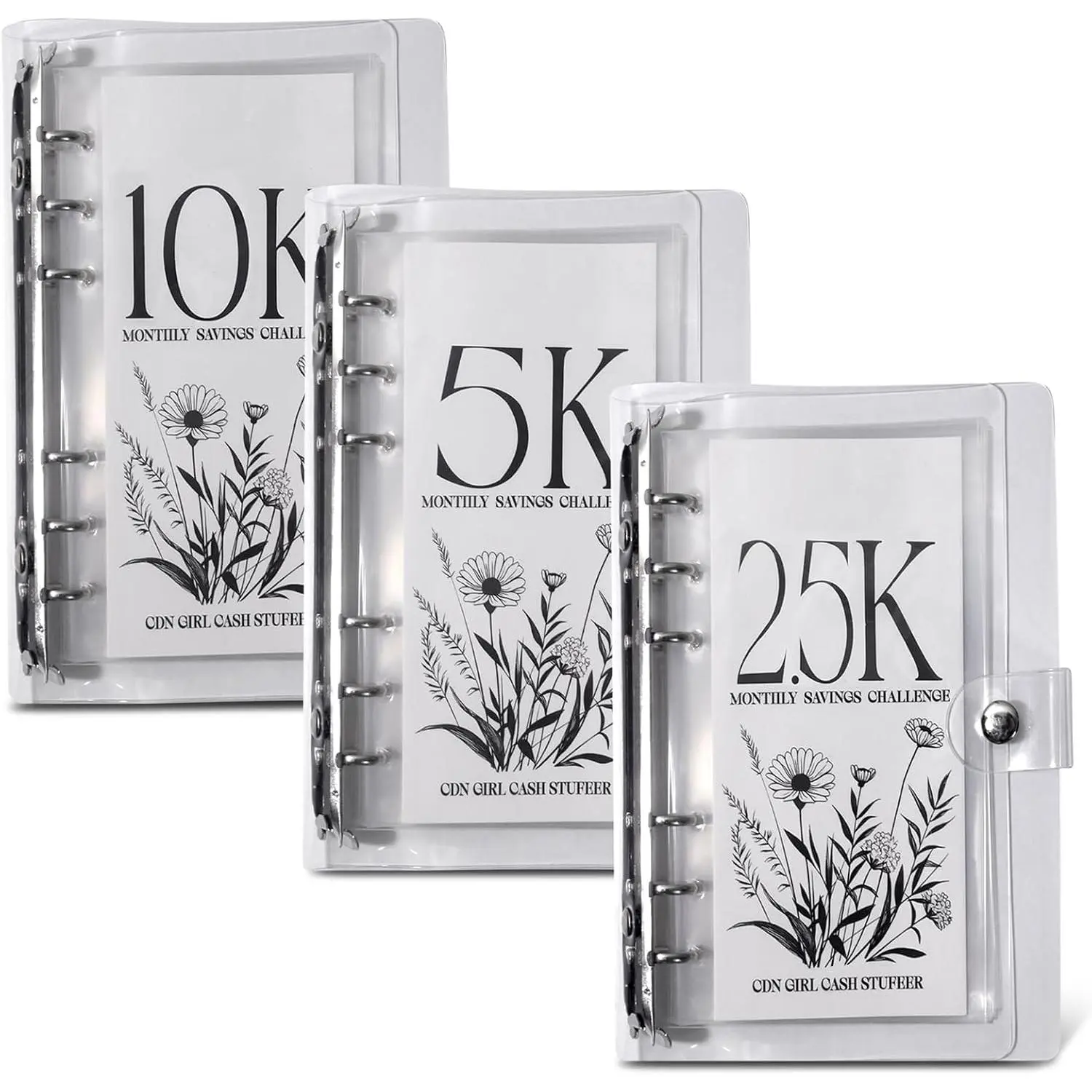 12-Month  Saving  Binder Set with Envelopes |  Envelope  Book,  Stuffing & Loose Leaf Savings  for Budgeting, , Office & School (2.5+5+10k)