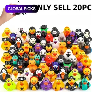 20pcs Halloween Duck Bath Toys, Random Style, Stress Relief Rubber Ducks, Perfect Gift for Kids & Friends, Play