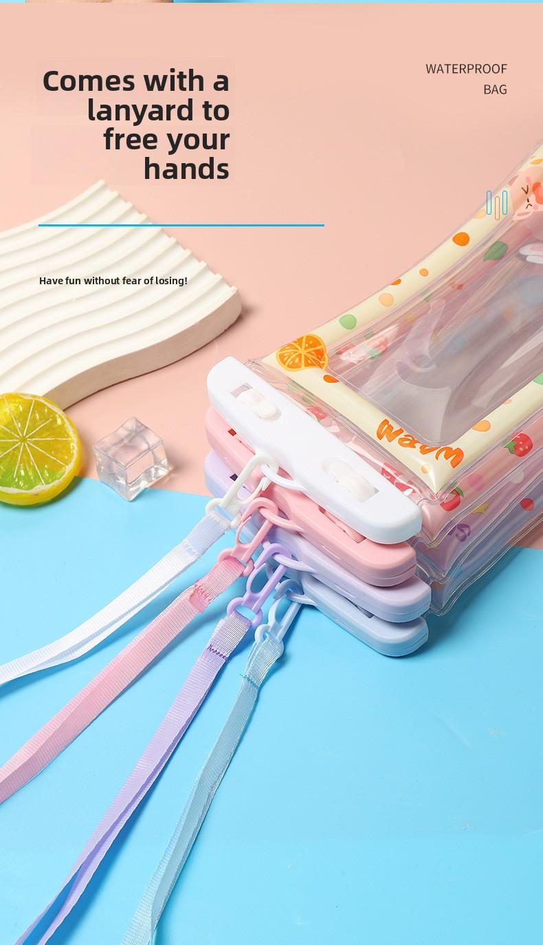 Waterproof mobile phone bag, transparent waterproof mobile phone case lanyard, better buoyancy on the inflatable edge, suitable for swimming, cruises, diving, kayaking, hot springs, SPA mobile phone bags