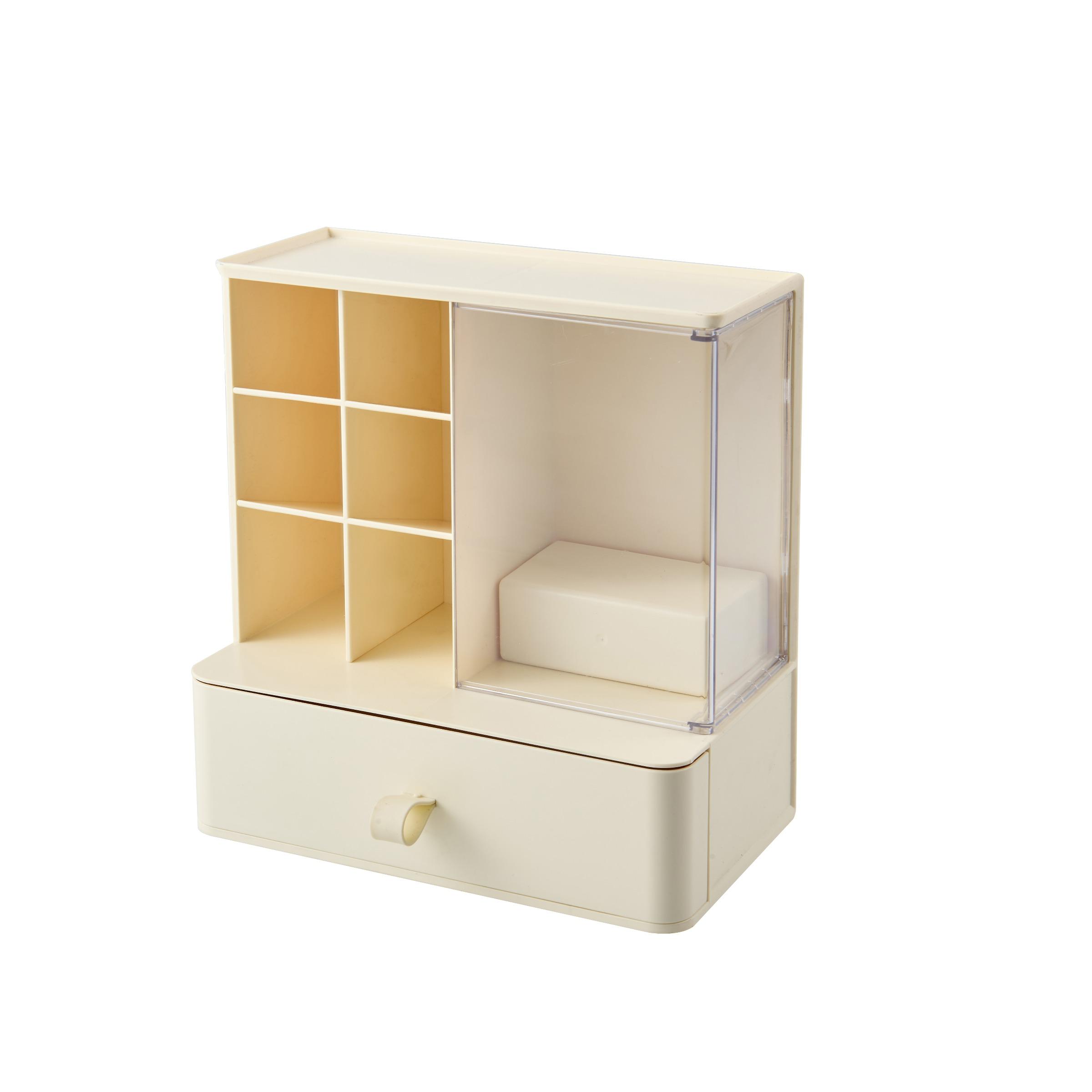 Desktop Stationery Tool Storage Box, Figure Display Case, Multi-Layer Pen Holder, Designed for Toy Collectors & Figurine Enthusiasts