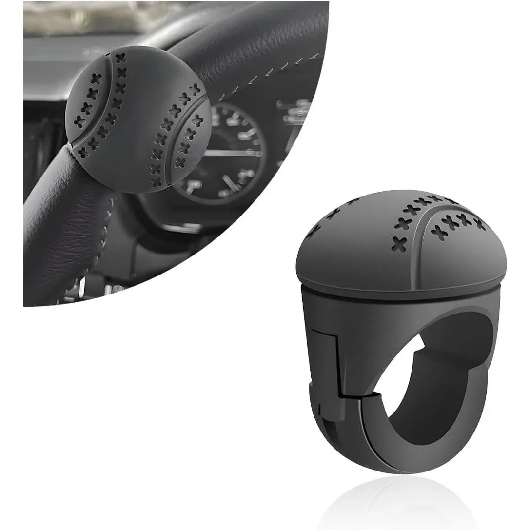 Car Steering Wheel Booster Ergonomic Silicone Spinner Knob 360 Degree Rotation Anti-slip One-hand Steering Ball for Cars Trucks Forklifts