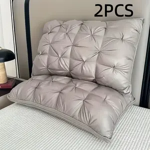 Luxury Hotel Series Pillow: Superior Support for Deep Sleep and Cervical Spine Care, High-density Elastic Core, Hypoallergenic Soft Cover, Cool and Breathable, Universal Neck Pillow Design for All Seasons