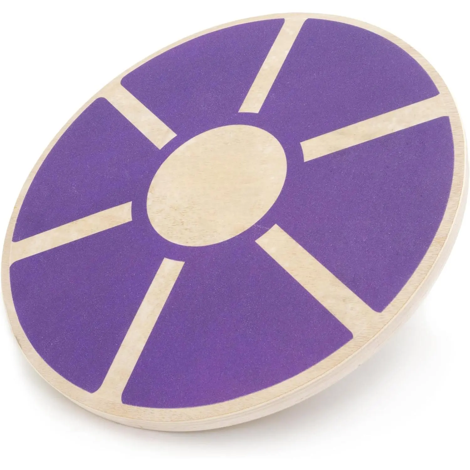 Wooden Balance Board - Non-Slip Wobble Core Trainer, 15.75" Diameter (39.5cm), 360-Rotation for Balance Exercise, Full Body Workout, Car Interior Decoration
