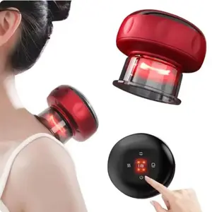 1 pc 6-speed Intelligent Vacuum Cupping & Scraping Instrument, Electric Breathing Heating Cupping Instrument, Cordless Massage Tool Large Suction Heat Suction Machine, Usb Rechargeable Massagers, New Year & Winter Gift, Christmas Gift
