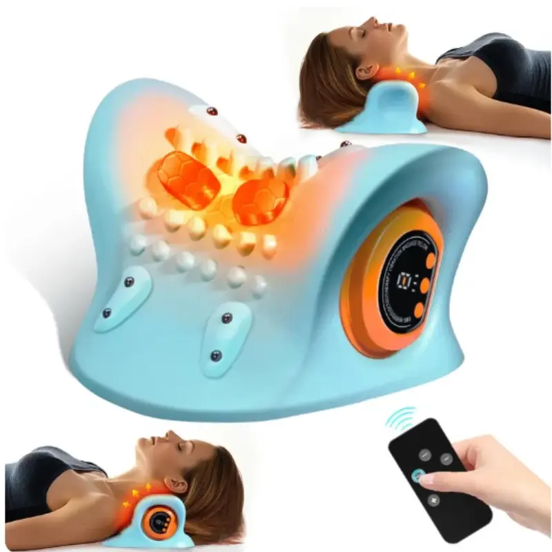1PC neck, shoulder, and back heating massager - acupressure massager, 9mm deep tissue percussion pain relief, comfortable neck acupoint massage pad to relieve your day's fatigue, Massagers for neck and back pain relief