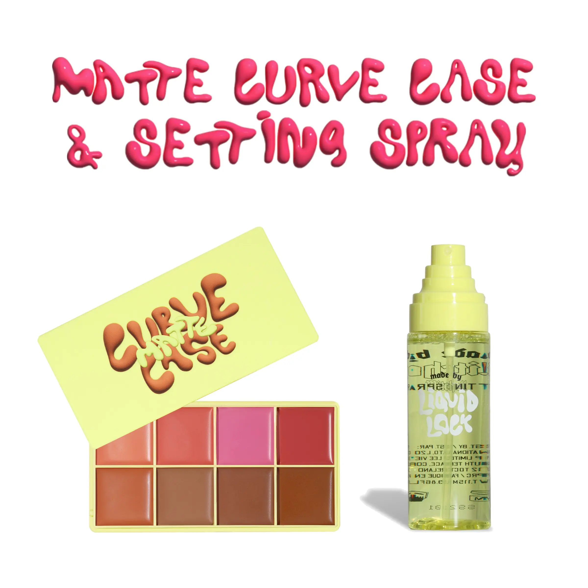 MATTE CURVE CASE WITH SETTING SPRAY - MADE BY MITCHELL