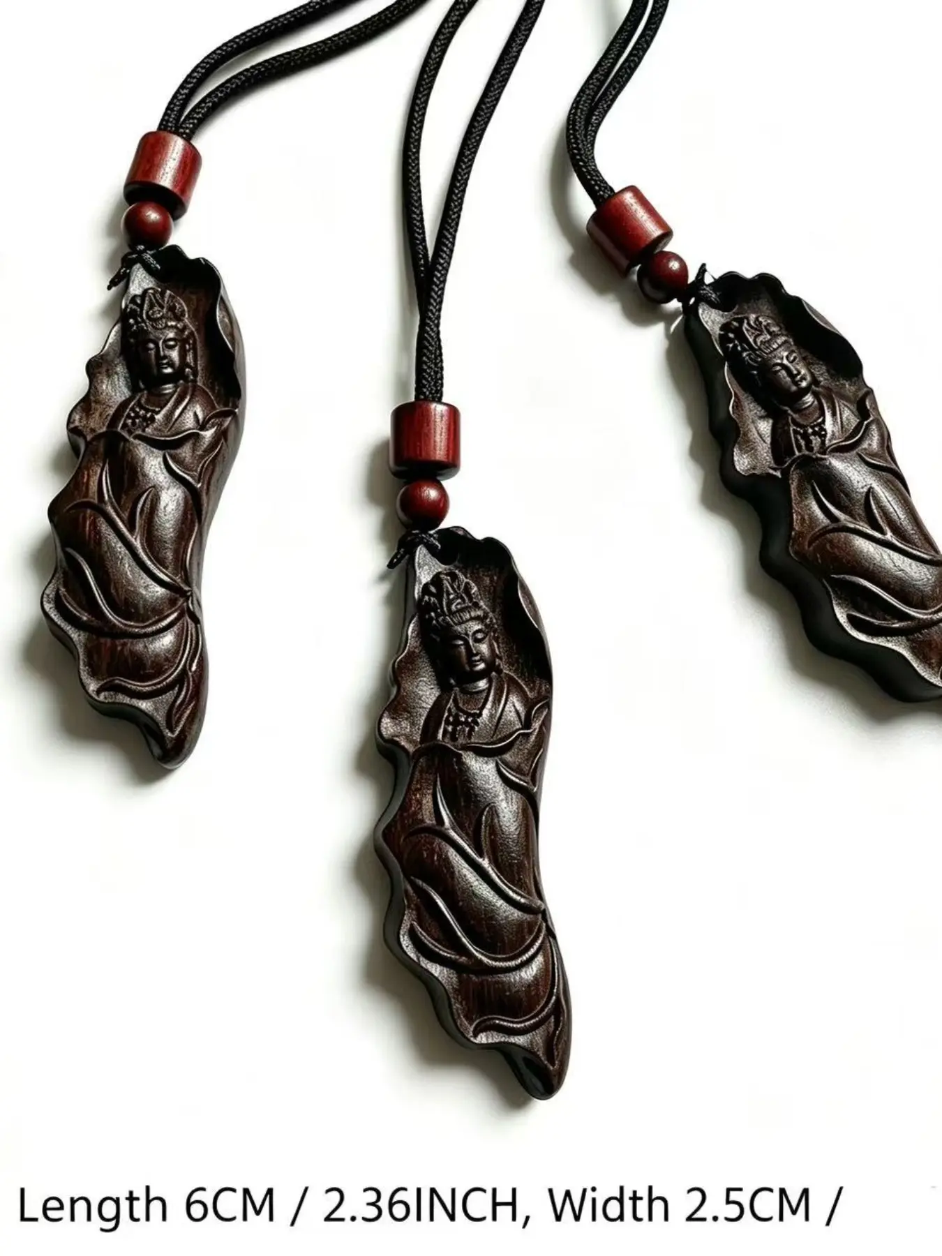 Real Wood Sandalwood Pendant, Fashionable Charm for Men and Women, Summer Retro Style, Unisex Accessory, Natural Material Jewelry