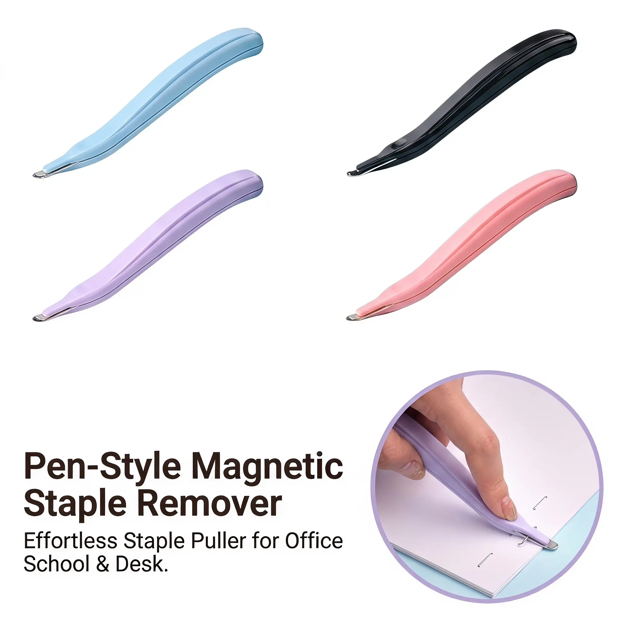 Pen Shaped Staple Remover, 1 Count Portable Staple Remover Tool, Staple Puller for Home School Office Dormitory, Multifunctional Stationery, Office Stationery Supplies, Office Accessories-YY0