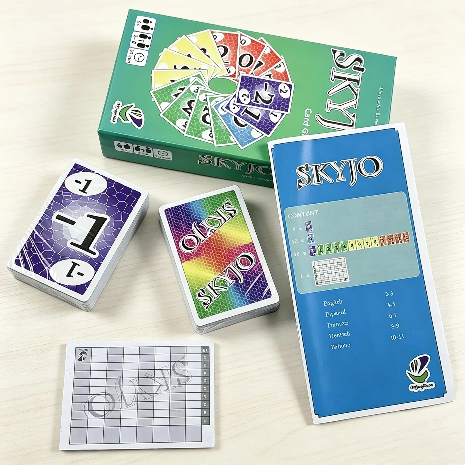 Skyjo Digital Card Game Box, Fun Family Party Game, Enhances Math Skills & Logic Thinking, Perfect for Home & Dorm Life