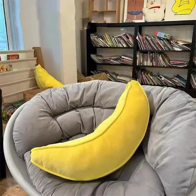 Unisex Realistic Banana Plush Doll Throw Pillow - 40/65/90cm Sizes - Bedroom & Living Room Decoration, Kids Gift