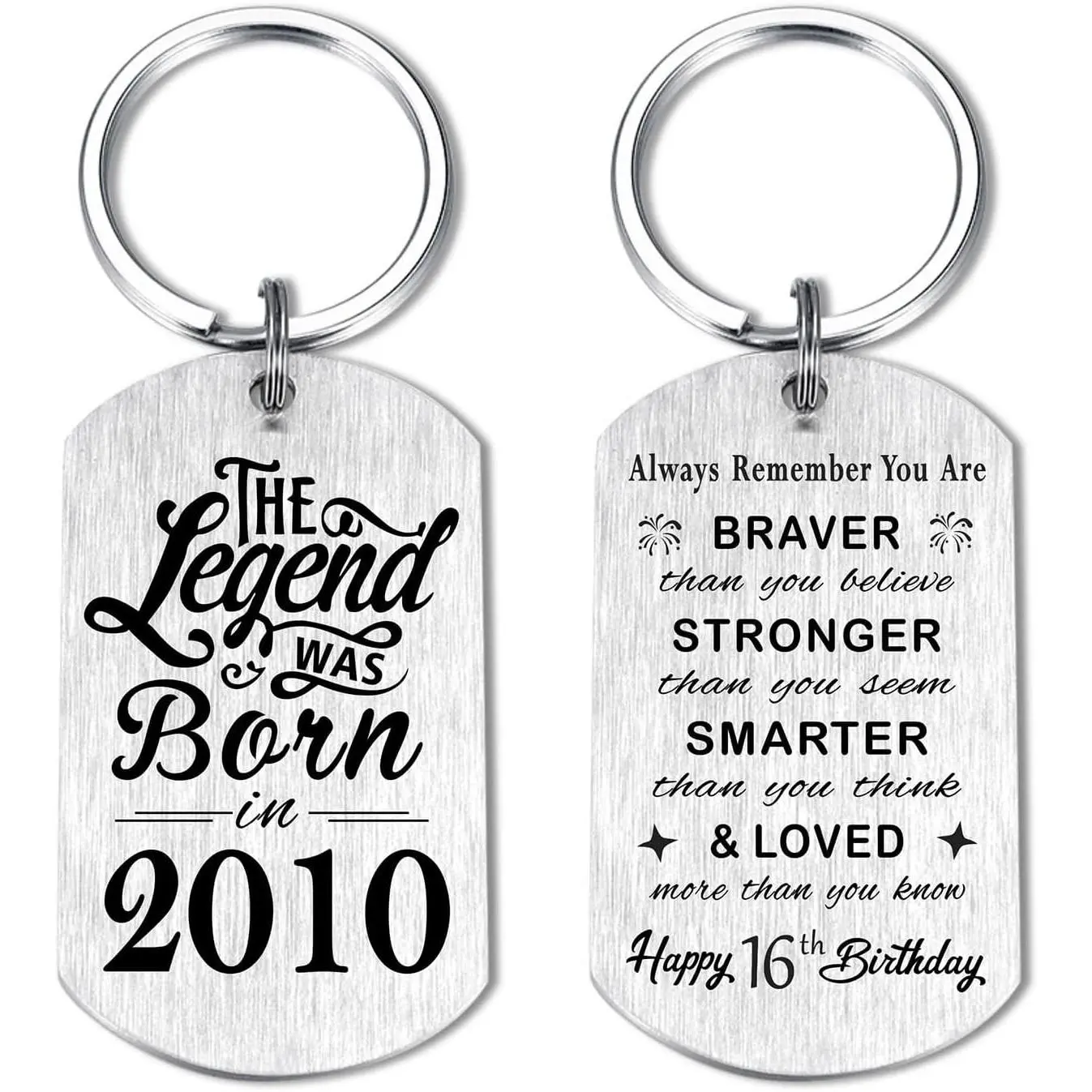 Personalized Birthday Keychain, Unique Birthday Gifts for Men Women Him, Happy Birthday Keepsake GiftGift