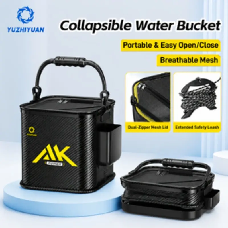 Transparent Thickened Fish Bucket, Multi-Functional Foldable Portable Fishing Buckets, Ideal for Camping Picnics, Versatile Use Cases