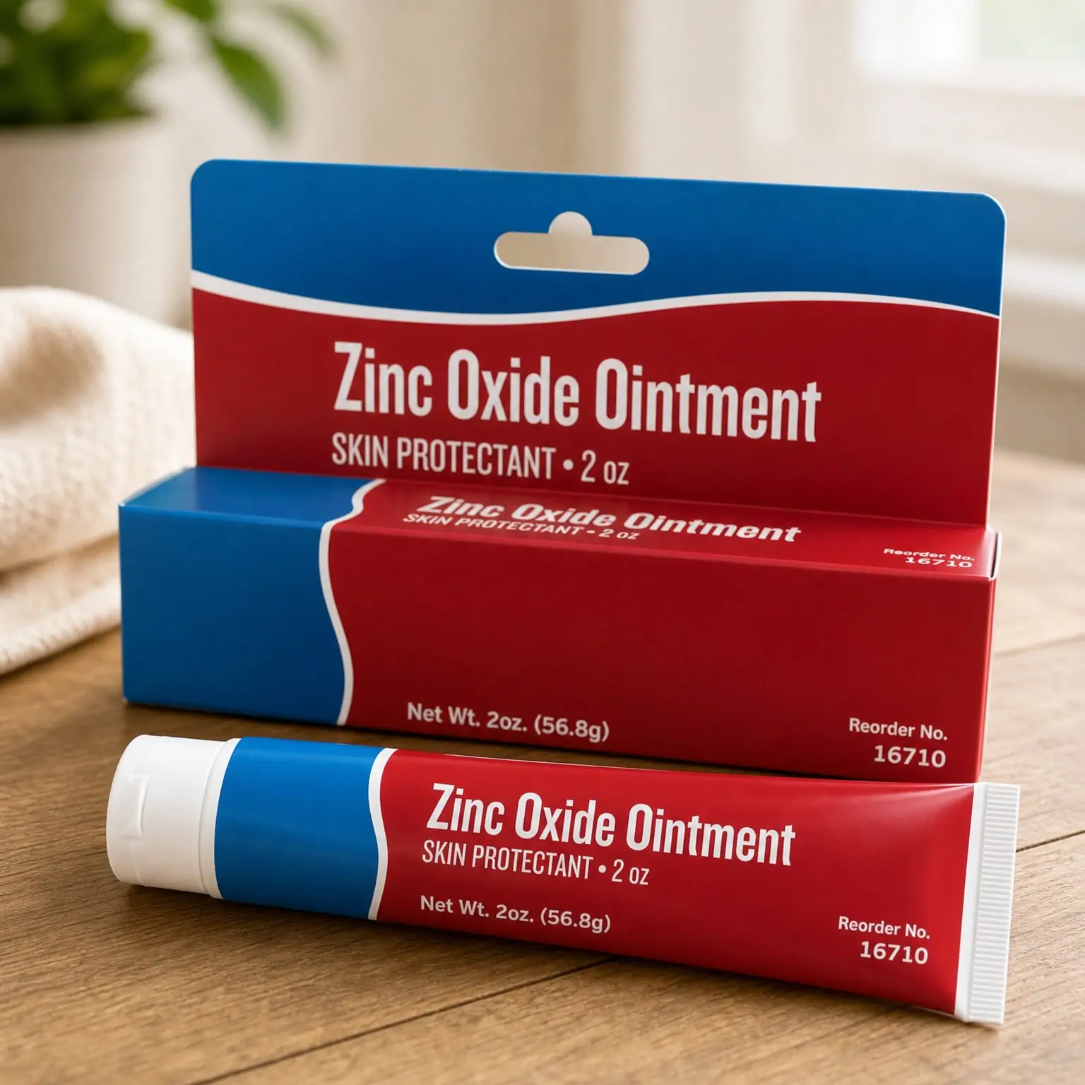 Zinc Oxide Ointment for Adults and Babies - 2 oz Diaper Rash Skin Protectant for Rashes, Cuts & Burns - 20% Zinc Oxide(Gift)