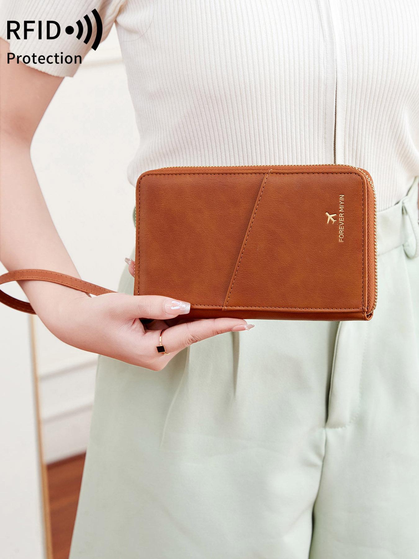 Passport Case with Pen Holder, Large Capacity Passport Holder, Travel Document Organizer, Passport Wallet, Passport Cover for Women & Men