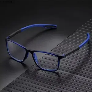 Vintage Ultralight TR90 Square Reading Glasses for Men & Women, Retro HD Lenses Blue Light Blocking Eyewear, Comfortable Durable Far Sight Spectacles for Daily Office, Reading & Casual Daily Wear summerwins
