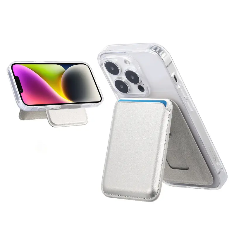 For MagSafe Faux Leather Wallet for iPhone 17 Pro Max, Strong Magnetic Card Holder with Dual Angle Flip Stand and Elegant Gift Box