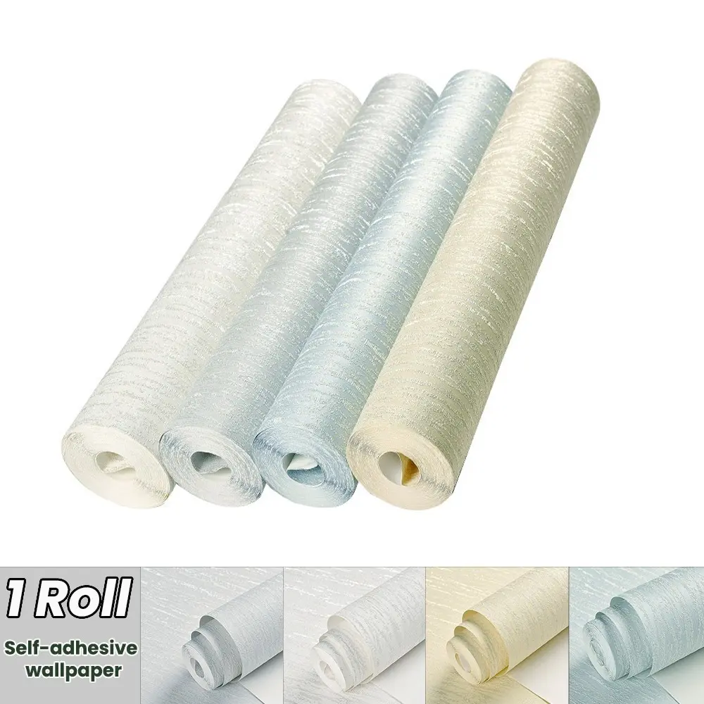 Nordic Style Self-Adhesive Wallpaper, Modern Solid Color, Thick Non-Woven Material, 4 Colors, Easy Peel and Stick, Bedroom Living Room Decor, Decorative Wallpaper, DIY Wallpapers