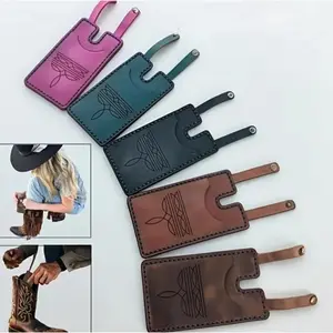 5-Pack Western Boot Wallet for Men/Women -PU Leather Buckle Mini Card Holder Coin Purse, Small Portable Multifunctional Crossbody Wallet for Daily & Dancing