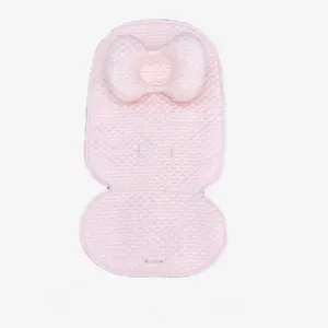 Baby Stroller Breathable Ice Silk Cooling Pad, Universal Summer Cool Mat, Stroller Accessories Baby Cooling Pad with Head Pillow, Stroller Chilling Pad