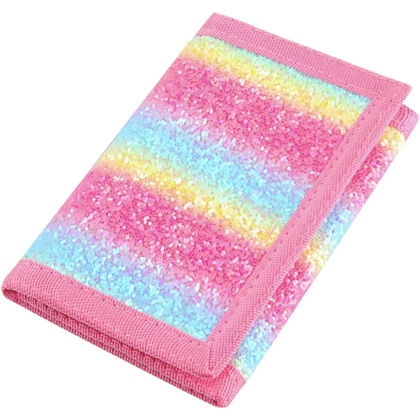 RFID Blocking Canvas Wallet for Men and Women - Camo Trifold Outdoor  Wallets with Magic Sticker for Teen  (Rainbow7)