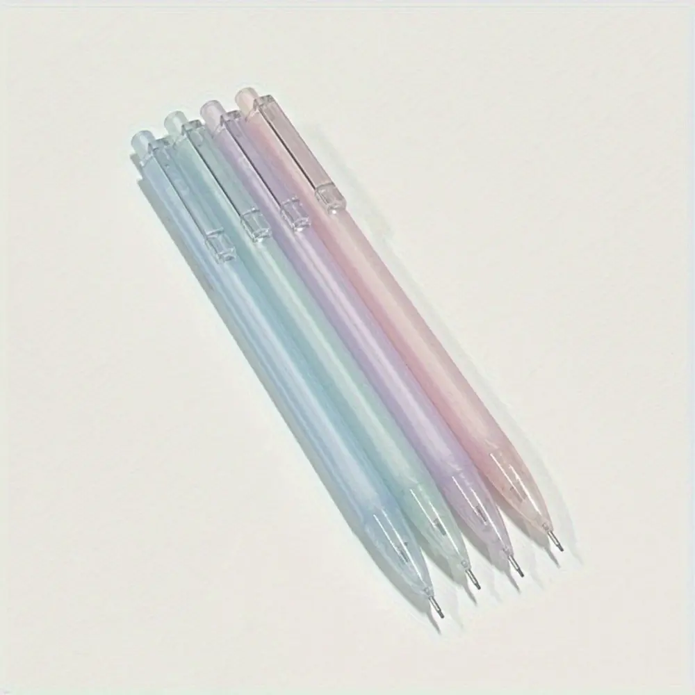 4 ergonomic automatic pencils 0.5mm/0.7mm - Stationery Writing Tools for art and writing, school and office supplies with desktop stand