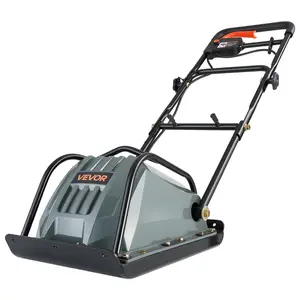 【DealsForYouDays】VEVOR Plate Compactor, 130W Output Electric Ground Rammer, 5 kN Force, 3.9 in Depth, 16 m/min Speed, 3304 sq.ft/h Efficiency, Gas Powered Soil Compaction Machine for Driveway, Pavement, Landscaping