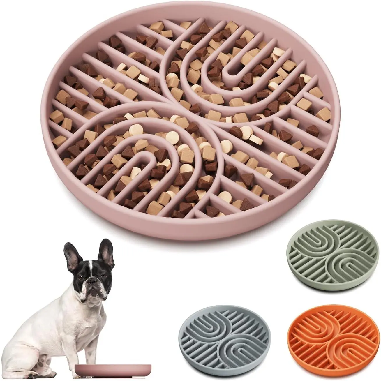 Slow Feeder  Bowls,  Slow Feeder for Dogs & Puppies,  Puzzle Bowl with Suction Cups for  , Slow Eating, Dishwasher Fit, for  Breed,
