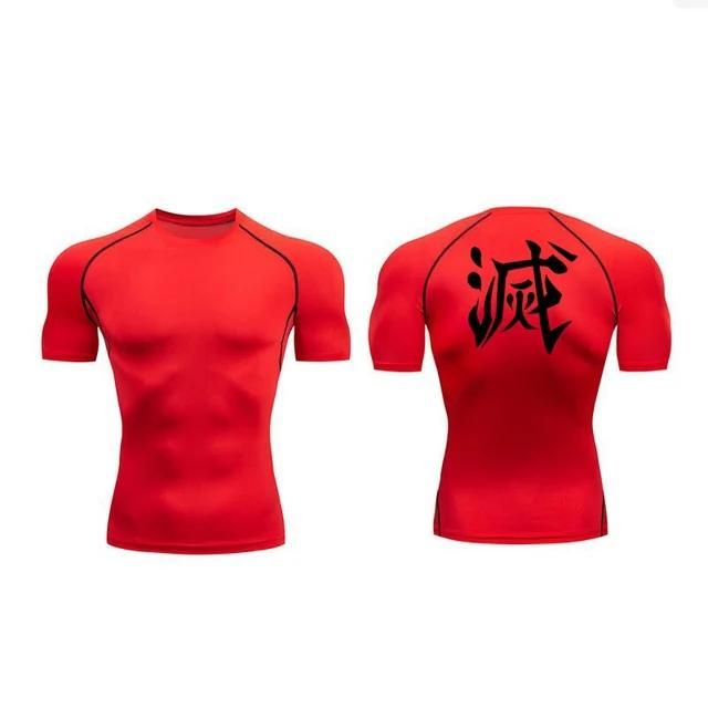 2026 Devil Killer Printed Men's Tight Shirt Fitness Underwear Short Sleeve Quick drying Sports T-shirt T-shirt Top