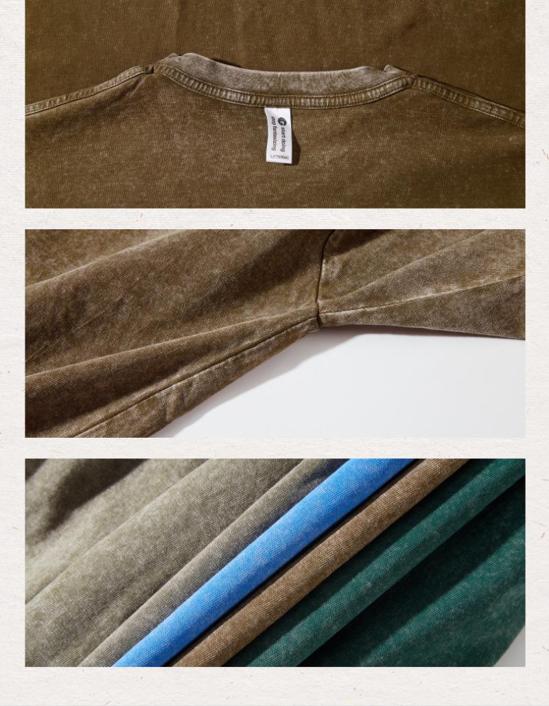 Oversized T-shirts for Men Gym Vintage Heavyweight T-shirts Cotton Workout Acid Wash Baggy Tees Half Short Sleeve Summer Top Casual Loose Fit Solid Streetwear Comfortable Tees