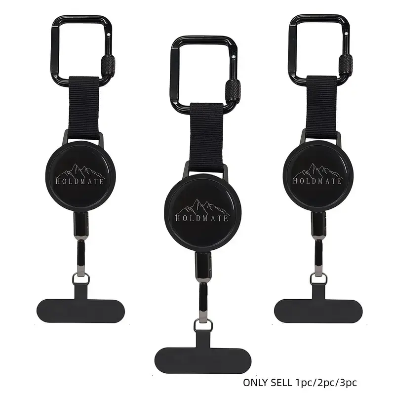 Outdoor Anti-Theft  Phone Tether Retractable Phone Lanyard, Retractable steel-cable Anti-Theft Phone Holderwith Carabiner Anti-Drop