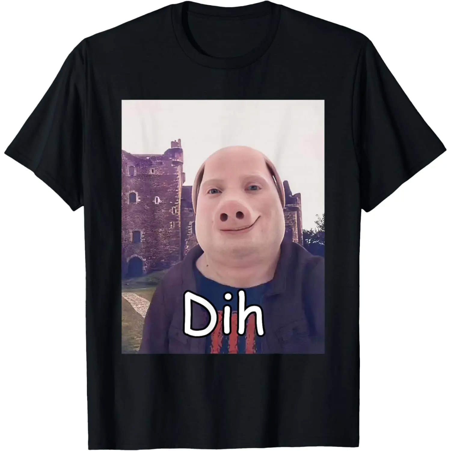Men's Classic Breathable Short-Sleeve John Pork Meme Dih Funny Brainrot Unisex T-Shirt, Men's Top, Tshirt, Shortsleeve, Cotton, Fabric, Casual, Menswear, Relaxed Fit