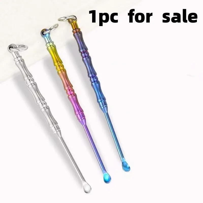 Titanium Alloy Ear Scoop, Traditional Metal Ear Cleaner, Portable Edc Keychain, Old-Style Ear Pick, Convenient Ear Cleaning Tool