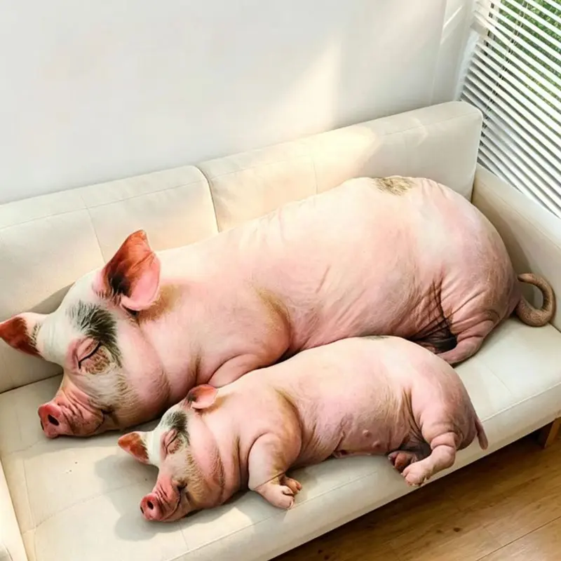 Cute Chubby Mini Pig Plush Toy, Soft Fluffy Piggy Dolls, Decorative Home Pillow, Gift for Kids, Pet Lovers, Birthday Holiday Present