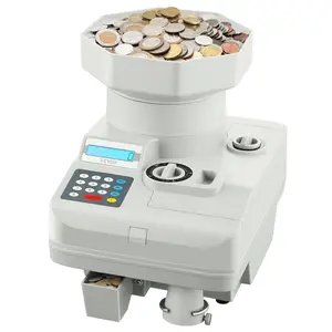 【DealsForYouDays】VEVOR Coin Counter, Professional Coin Sorter with LED Display Holds up to 11000 Coins, Automatic Coin Sorter and Wrapper Machine for All Coins, Suitable for International Coins and Tokens