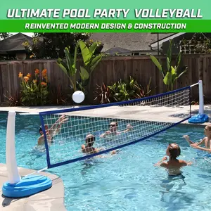 PE Pool Water Volleyball Net – 177"x39" Party Sport for Outdoor & Backyard Games, Portable with Storage Bag, Perfect for Beach & Poolside Competitions, Summer Fun Essential for Adults & Party Lovers, USA Active Vibe