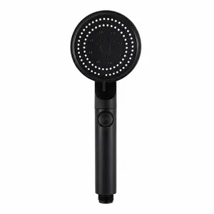Handheld Shower Head, Matte Round Shower Spray Head, Single Replacement with Stop Button, Easy Installation