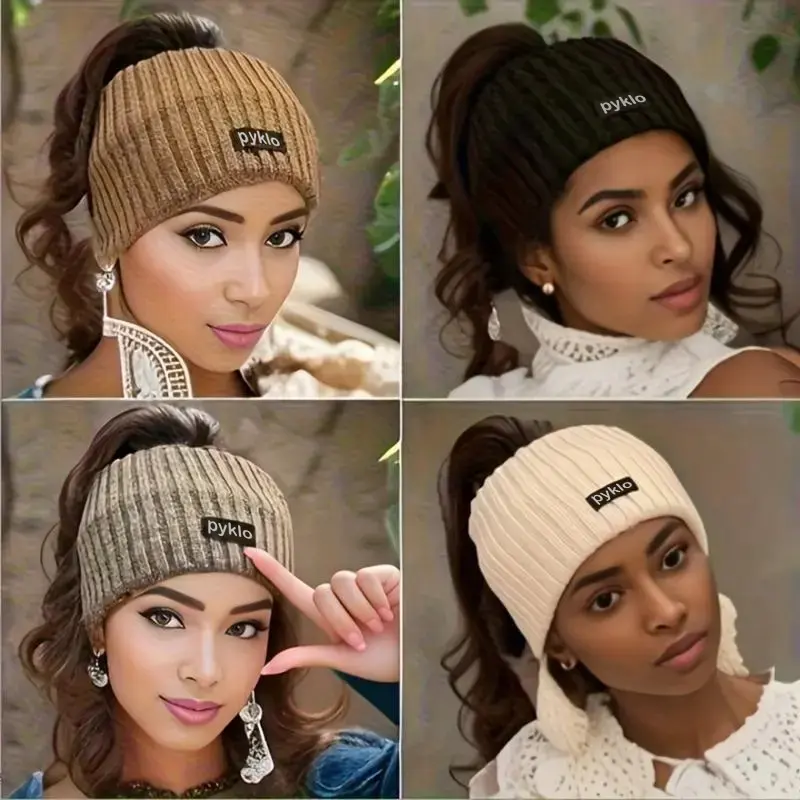 Women's 4-Pack Soft Stretchy Elastic Headbands - Cozy Cold-Weather Ear Warmers, Accessory Kit & Assorted Set Hair Accessories for Everyday, Formal Wear with Unisex Names & Hairstyle Options, Accessory Kit Headbands