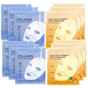 Turmeric Brightening Radiant Mask with Kojic Acid, Turmeric, 2% Niacinamide, Collagen Hydrating Firming Mask, Deep Moisture, Skin Tone Improvement, Gift Ready