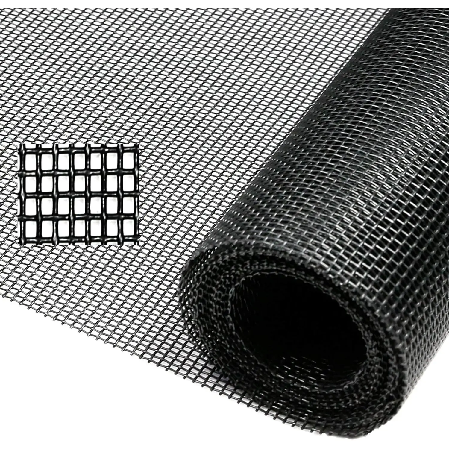 Pet Proof Window Screen Replacement, 39 inch W x 100 inch L, Upgraded Thicken Charcoal Mesh for Sliding Pet Screen Door Repair - Screen Door Protector for Dogs Patio Screen mesh