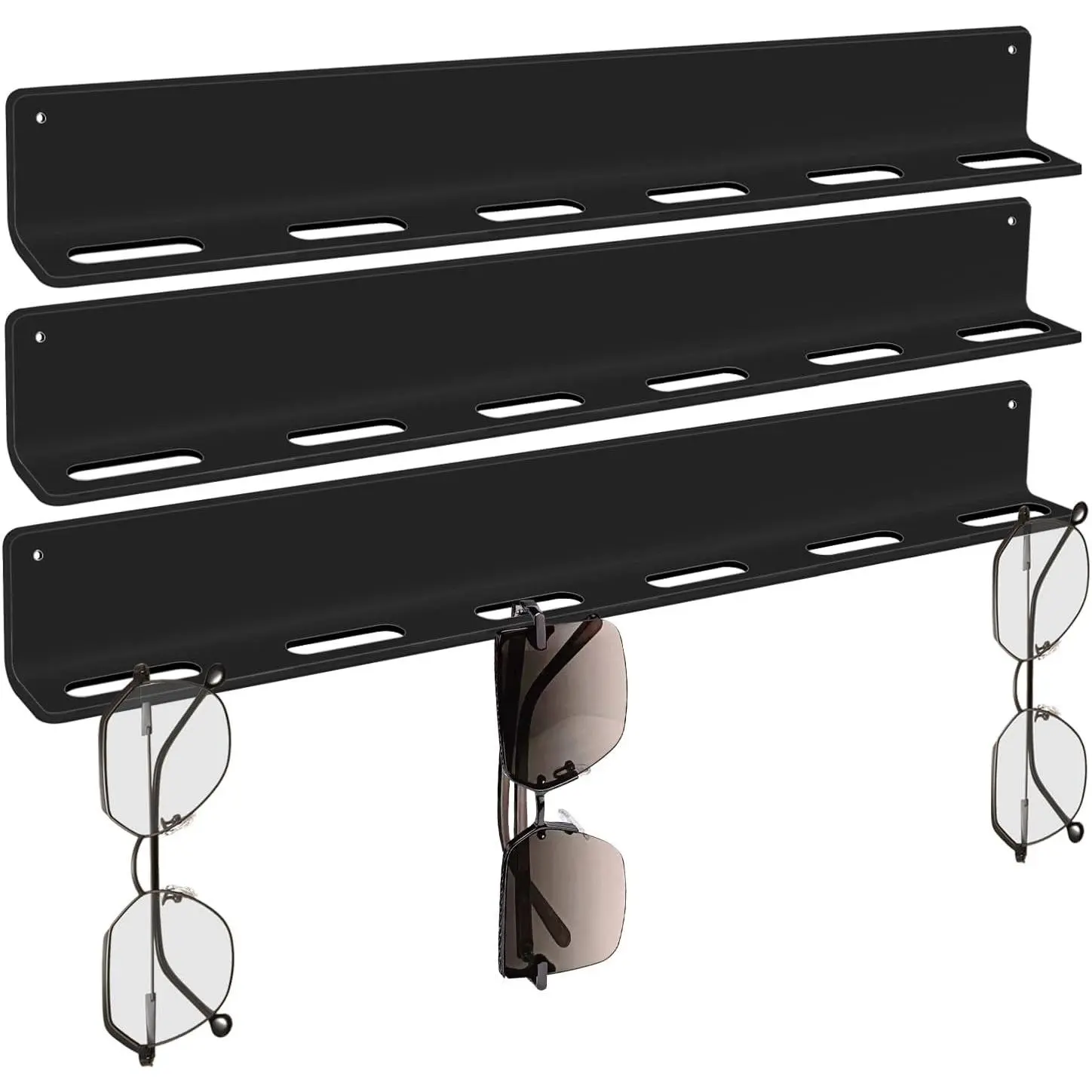 Sunglasses Wall Organizer for Display, 3 Pack  Glasses Rack