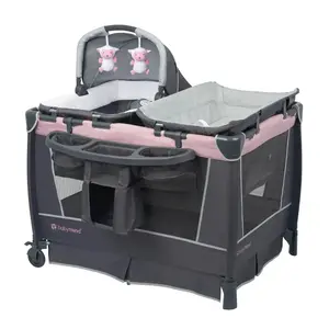 Simply Smart™ Whisper Grey Portable Nursery Center® Playard w/ Removable Full Bassinet, Changing Table & Organizer