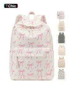 Women's Bow Backpack, Student Backpack, Spring/Summer Girly-Style Backpack, for Commuting, Multifunctional Backpack Suitable for Sports and Travel, Backpack for Girls School Backpacks for Elementary Middle School Laptop Backpacks