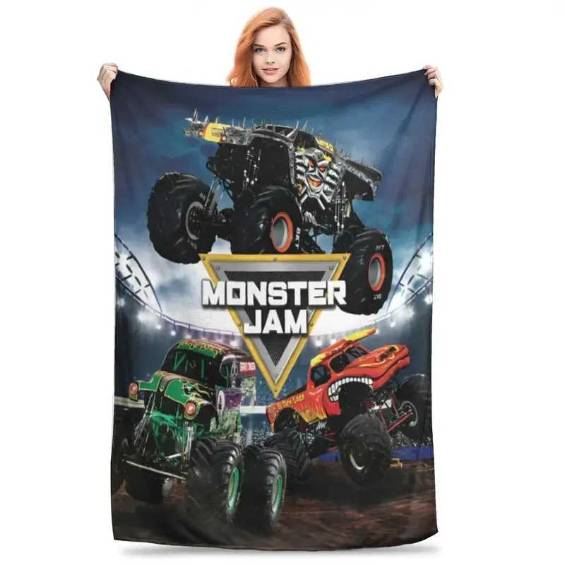 Comfortable Monster Jam Grave Digger Blanket Merch Bedding Decorative  Blanket Throw Ultra-Soft Velvet for Outdoor