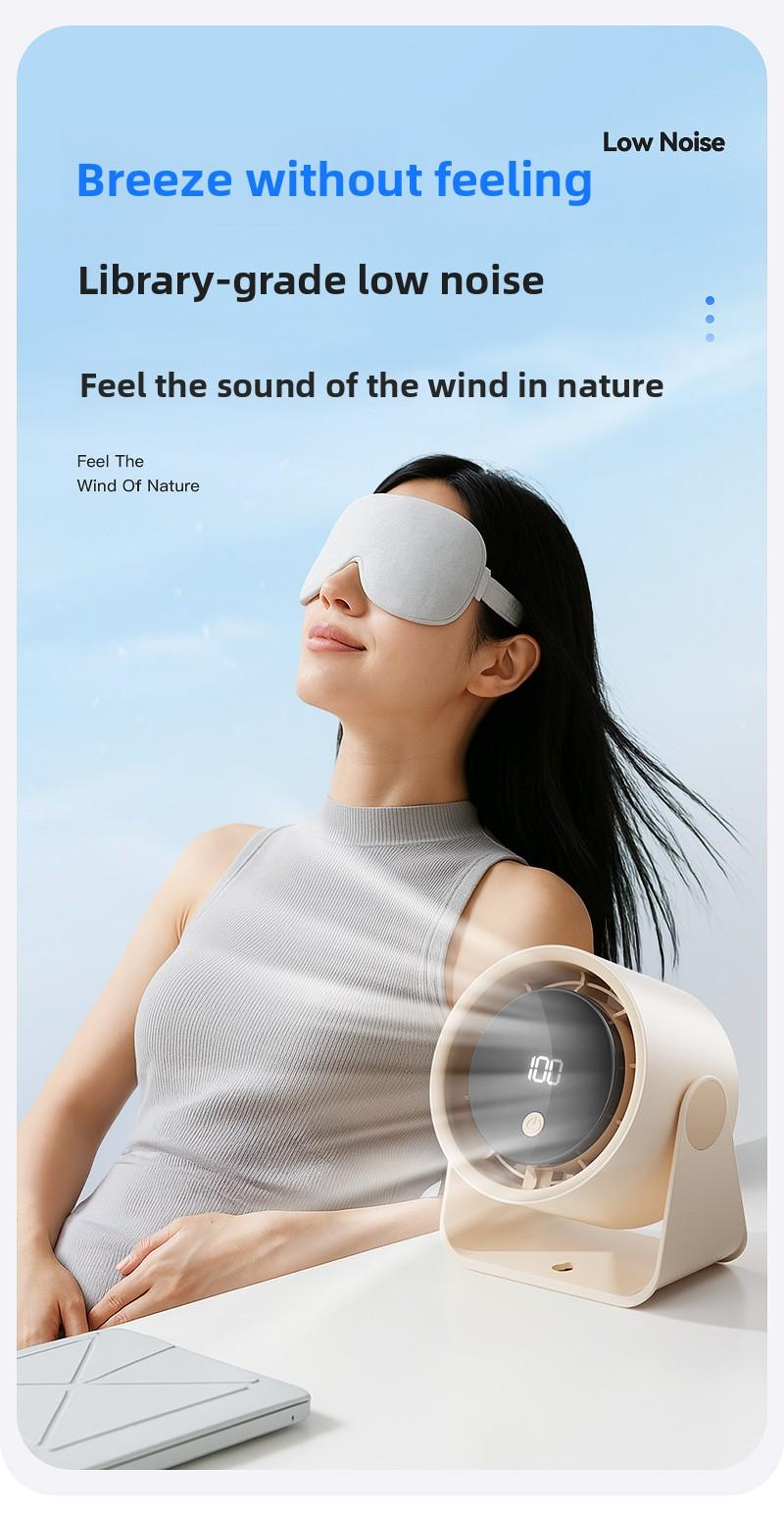 Popular desktop fan, household high-speed fan, office small electric fan, USB rechargeable circulation fan