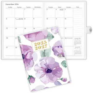 Monthly Planner 2025-2027, Monthly Calendar (July 2025 Until December 2027), 5.9'' x 8.4'', A5 Planner with PVC Cover,  for Office, School Organizing Planning -